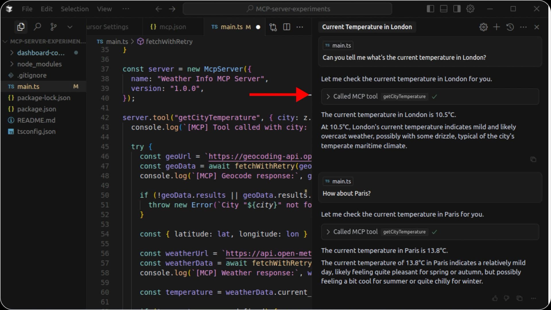 Weather MCP Tool Test