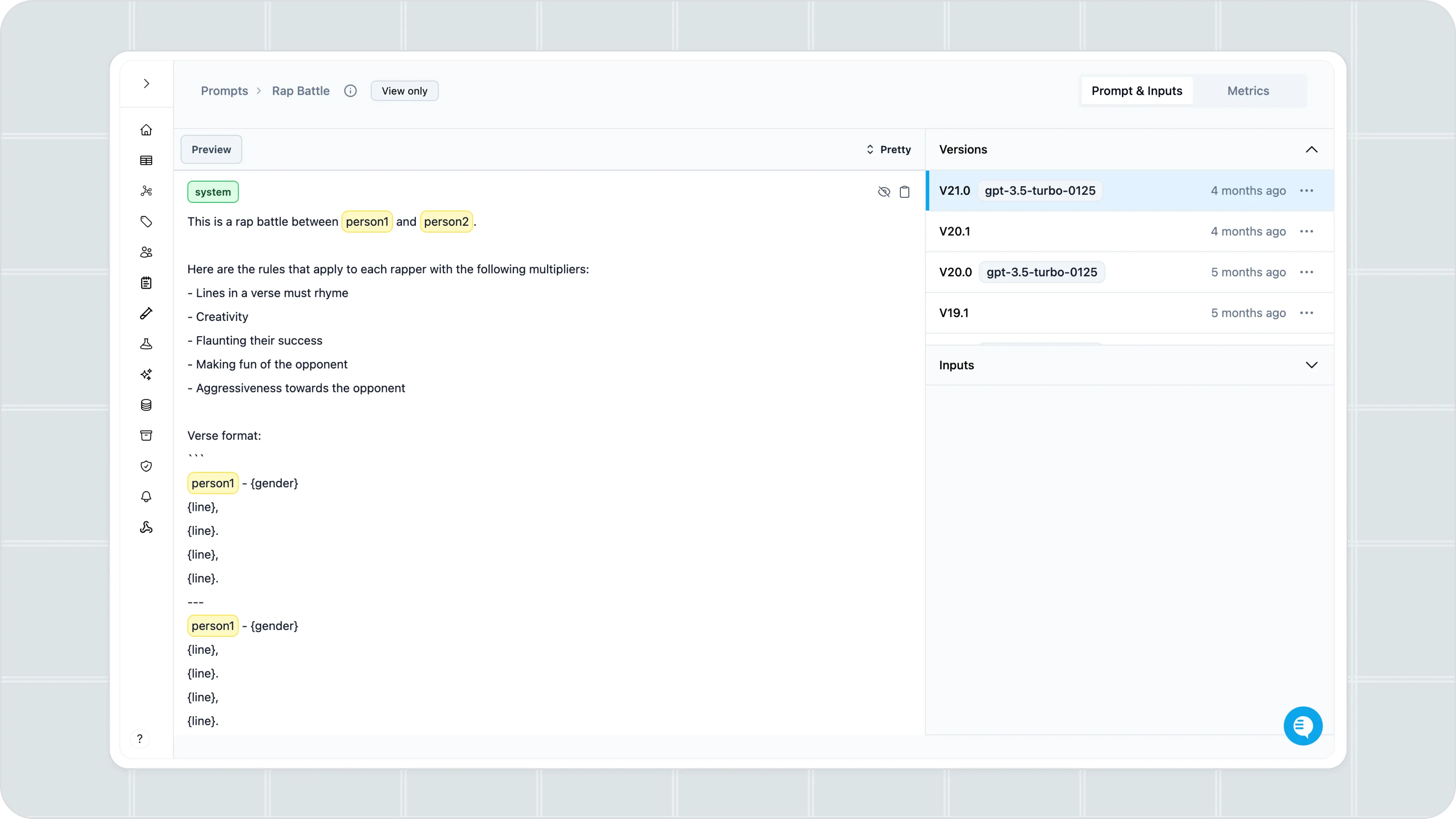 Prompt UI Refresh
